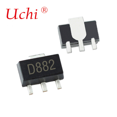 SOT-89 D882 এনপিএন ইলেকট্রনিক ট্রানজিস্টর প্লাস্টিক ইনক্যাপসুলার পাওয়ার ডিসিপেশন