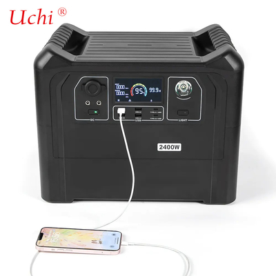 2400W 4800W বহনযোগ্য আউটডোর পাওয়ার স্টেশন 2560WH