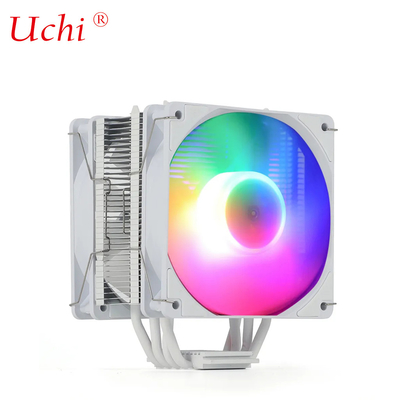 220W হোয়াইট আরজিবি এআরজিবি সিপিইউ কুলার ফ্যান 6 হিটপাইপ সহ কম্পিউটার সার্ভার প্রসেসর Lga1151 1155 1366 1700 2011 AMD FM AM3 AM4 AM5