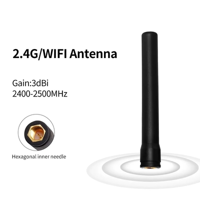 সোজা হেক্সাগোনাল এসএএমএ পুরুষ সংযোগকারী 433mhz রিসিভার 433 Mhz বাহ্যিক লরা রাবার অ্যান্টেনা