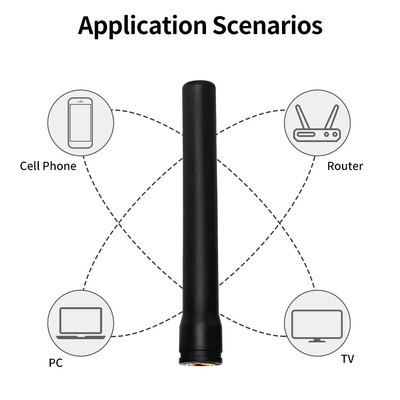 সোজা হেক্সাগোনাল এসএএমএ পুরুষ সংযোগকারী 433mhz রিসিভার 433 Mhz বাহ্যিক লরা রাবার অ্যান্টেনা