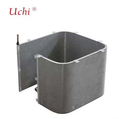 শক্তি সাশ্রয়ী সর্পিল ট্রান্সভার্স ফিন মাইক্রোচ্যানেল হিট এক্সচেঞ্জার মাইক্রোচ্যানেল কনডেনসার