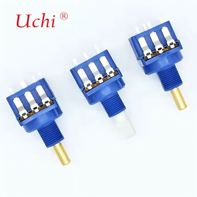 WH116AK Soild Copper Shaft Rotary Dimming Potentiometer With 10A Push-button Switch