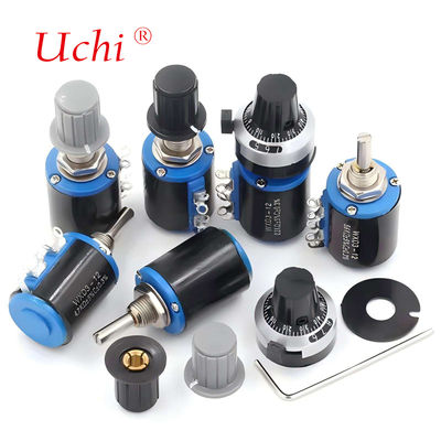 WXD3-12 1W 10k Ohm 5-ring Multi-turn Precision Wire-wound Rotary Potentiometer
