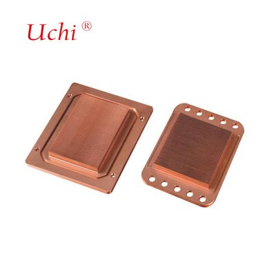 Full-Copper Square High-Density Skived Heat Sink, Fanless CNC Machined Components