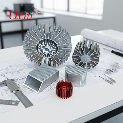 30W টিউবুলার হিট সিঙ্ক অ্যানোডাইজড স্কিভড হিট সিঙ্ক