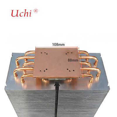 1500W LED তাপ সিঙ্ক - 5 জিপার ফিন তাপ পাইপ কুলিং মডিউল