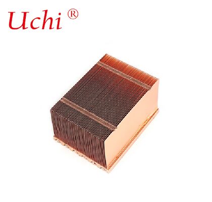 সার্ভার তামার তাপ পাইপ রেডিয়েটর Buckle ফিন তামার তাপ সিঙ্ক