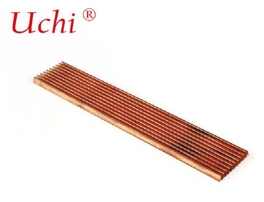 একটি তামার ভাঁজ ফিন তাপ সিঙ্ক তামার ঊর্ধ্বতন তাপ পরিবাহিতা ব্যবহার করে