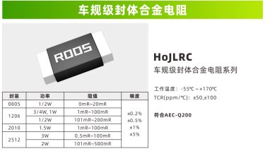 অটোমোটিভ গ্রেড ইনক্যাপসুলার অটোমোটিভ গ্রেড অ্যালোয় স্ট্রিট-সেন্সিং / শান্ট রেজিস্টার