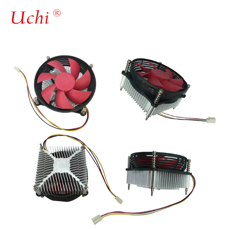 সিপিইউ কুলার পিসি ইন্টেল প্রসেসর সকেট Lga775 115 অ্যালুমিনিয়াম তাপ সিঙ্ক ফ্যান 3-পিন 4-পিন Pwm ফাংশন