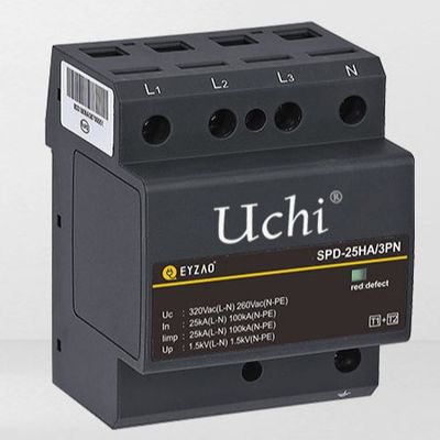 অনন্য MOV 25kA পাওয়ার সার্জ প্রোটেক্টর SPD ইন্টিগ্রেটেড 1 + 2 ক্লাস