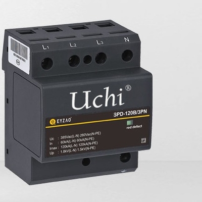 লাল থার্মোপ্লাস্টিক হাউজিং সার্জ প্রোটেক্টর SPD 120kA সেকেন্ডারি