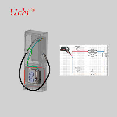 চার্জিং কানেক্টরের তরল শীতল সিস্টেম চার্জিং বন্দুকের তাপীয় পরিচালনার জন্য ব্যবহৃত হয়